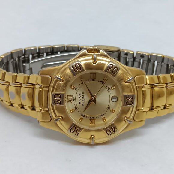 Anne Klein II AK10/1562 Women's 28mm Gold Tone Quartz Date Watch - Picture 10 of 11